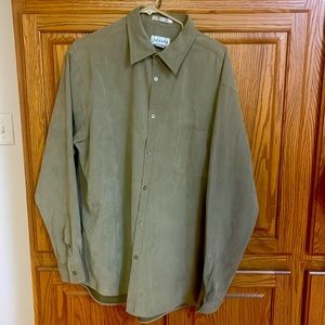 Alfani button down polyester long sleeve shirt. Excellent condition.